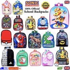 Image of Kids Children's Junior Character Backpack Rucksack Lunch School Back Pack Bags