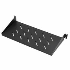 Image of Server Rack Shelf 1U Mounting Drawer Network Cabinet Shelf Ventilated Steel