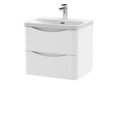 Image of Balterley Arch Wall Hung 2 Drawer Vanity & Thin Edge Basin - Choose Colour/Size