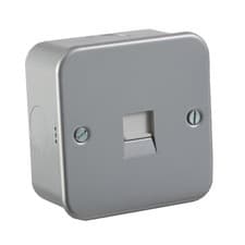 Image of Metal Clad Telephone Master Flush Wall Socket For Home & Business Networks