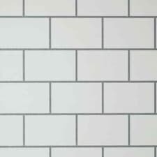 Image of Crown Metro Tile White Silver Metallic Textured Wallpaper M1634