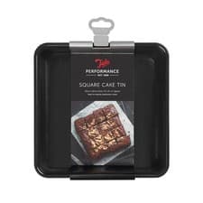 Image of Tala Performance, Loose Base Square Cake Tin, Professional 20 x 20cm, Black