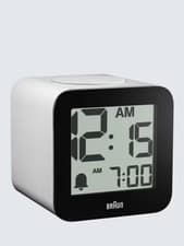 Image of BRAUN BC25 Time Speaking Digital Alarm Clock - White