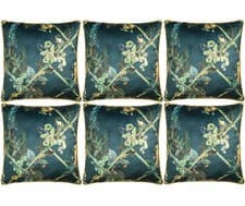 Image of Laurence Llewelyn-Bowen LLB Velvet Floral Scatter Filled Cushion 55x55 Green 6pc