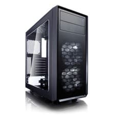 Image of Fractal Design Focus G Black Gaming Case W/ Clear Window Atx 2 White Led Fans