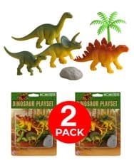 Image of Dinosaur Playset Colourful Plastic Figures Jurassic