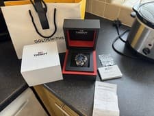 Image of Mens Tissot SeaStar Chronograph Watch With Purchase Receipt worn once!