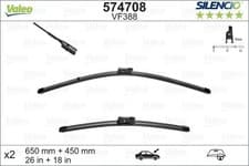 Image of Valeo 574708 Wiper Blade Front Fits Alfa Romeo Audi Cupra Seat Skoda VW
