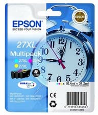 Image of Epson Alarm Clock No.27 X-Large Series High Capacity 3 Ink Cartridge Genuine UK