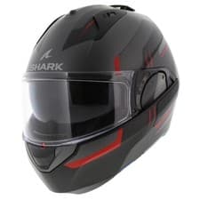 Image of Shark EVO ES Kryd Matt Silver Black Red - Size XS - Motorcycle Helmet