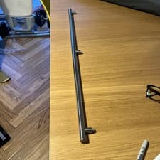 Image of 10 X 20mm Large Bar Handles 745mm Long. Brushed Stainless Steel.