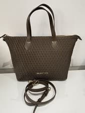 Image of Valentino Frequency Textured Brown Tote Bag - RRP £179