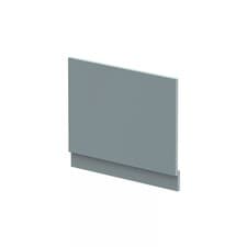 Image of 700mm Edge/Power Straight End Bath Panel & Plinth - Matt Coastal Grey