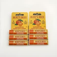 Image of 6 x Burt’s Bees Mandarin Lip Balm Set 100% Natural Origin