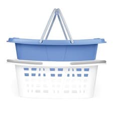 Image of Beldray Stackable Laundry Baskets – Set Of 2, Compact, Space-Saving, 26L