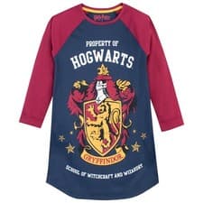 Image of Harry Potter Gryffindor Hogwarts Nightie Kids Girls 5 6 7 8 9 10 11 12 13 Years