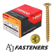 Image of TIMCO SOLO YELLOW WOODSCREW POZI COUNTERSUNK SOLO ~ Screws 3.5mm 4.0 4.5 5.0 6.0