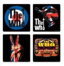 Image of 4 Piece Coaster Sets: Metal Rock & Pop music gift: mats OFFICIAL MERCHANDISE!