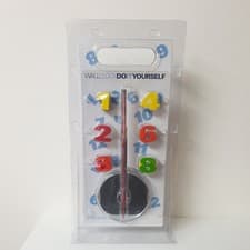 Image of Karlsson DIY Numbers Wall Clock Multicolour Do It Yourself - Retro Decor