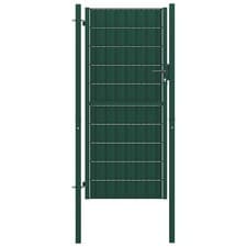 Image of Fence Gate Steel Outdoor Garden Yard Door Anthracite/Green Multi Sizes vidaXL