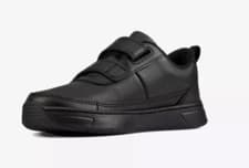 Image of Clarks Vibrant Glow Kid Black Leather Shoes Uk Size 11 H /EU 29