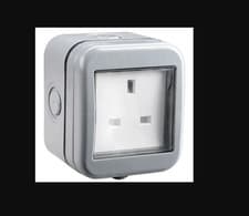 Image of BG WPB23 Weatherproof IP55 1 Gang Unswitched Socket
