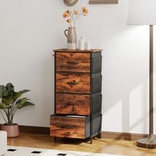 Image of Chest of Drawers with Fabric Drawers Dresser for Bedroom, Refurbished