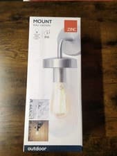 Image of Mount Wall Lantern IP44 Outdoor Zinc Light Silver Brand New