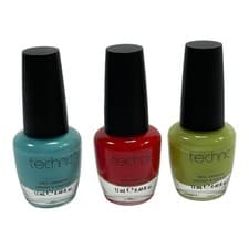 Image of 3 x Technic Nail Varnish 12ml New Unused Ingredient 1 2 3 red blue green 