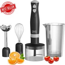 Image of 5 In 1 Immersion Hand Blender Set Chopper Whisk 350W 500Ml Bowl 700Ml Beaker