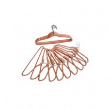 Image of Pack of 20 Pink Non-Slip Space Saving Velvet Clothes Garment Coat Suit Hangers