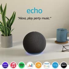 Image of Amazon Echo Dot 4th Gen Smart Speaker with Alexa Charcoal