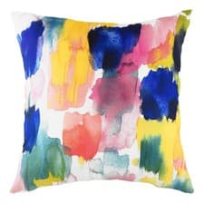 Image of Evans Lichfield Multi 43x43cm Aquarelle Brushstrokes Watercolour Cushion Cover