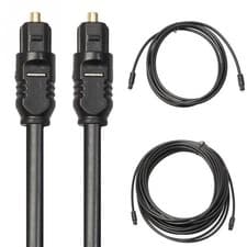Image of Toslink Optical Audio Cable SPDIF Digital Lead Gold Plated 1M-5M UK