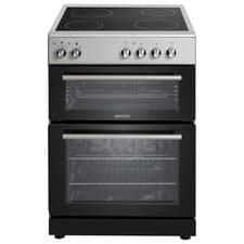 Image of electriQ 60cm Double Oven Electric Cooker - Silver EQEC60S5