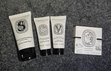 Image of Diptyque Luxury Combo Perfumed Soap + Exfoliating/Softening Hand Wash/Satin Oil