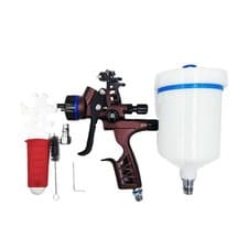 Image of UK Car Paint Spray Gun 600ML HVLP Nozzle 1.3mm w/ Pressure Regulator Gravity