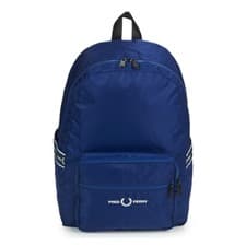 Image of BRAND NEW FRED PERRY GRAPHIC TAPE BACKPACK, FRENCH NAVY BLUE, ONE SIZE.