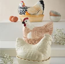 Image of Mason Cash Cockerel Large Hen Nest Kitchen Table Egg Storage Holder Rack Basket