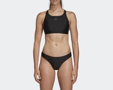 Image of adidas Swim 2 Piece Women's Black Swimwear Swimming Bikini Set - New
