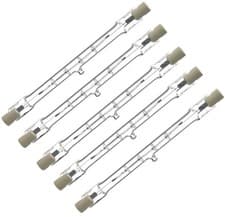 Image of 5 x R7s Linear Tungsten Halogen Light Bulb Tube Floodlight Lamp Warm White