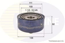 Image of Oil Spin-on Filter 136mm Outer Diameter 92mm Height Fits VW LT COMLINE EOF177