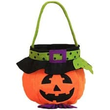 Image of Pumpkin Candy Bags with Smile Tote Bags Sweet or Treat Bags, Suitable for Hallow