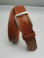 Image of Genuine Leather Men's Belts Made In Italy Width 1.5"/40mm No Bonding No Filling