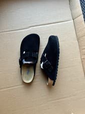 Image of Birkenstock Boston Clogs Suede Size UK 5