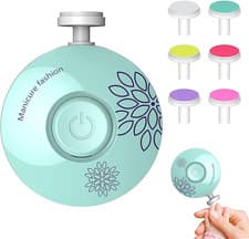 Image of Baby Nail File Trimmer Electric 6 in 1 Safe Clippers Kit with Interchangeable