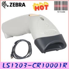 Image of Zebra Symbol LS1203 Corded Handheld Laser 1D Barcode Scanner/Imager+USB Cable