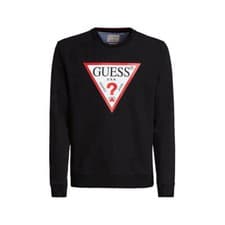 Image of Guess jeans Mens Triangle Logo M94Q24K7ON0 Sweatshirt Black Jumper Track Suit