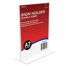 Image of Deflecto Double Sided Portrait Sign Holder A7