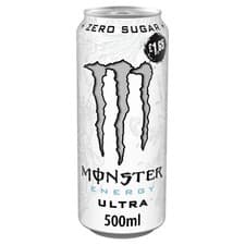 Image of Monster Energy Ultra White Zero Sugar 12 x 500ml Cans Low Calorie